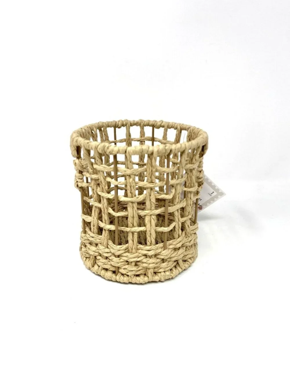 Target Small Novelty Woven Round Cylindrical Basket Rustic